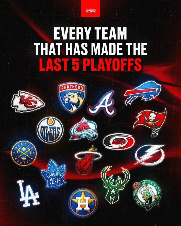 近5季全部打进季后赛！仅绿军&amp;雄鹿&amp;热火&amp;掘金4队达成！